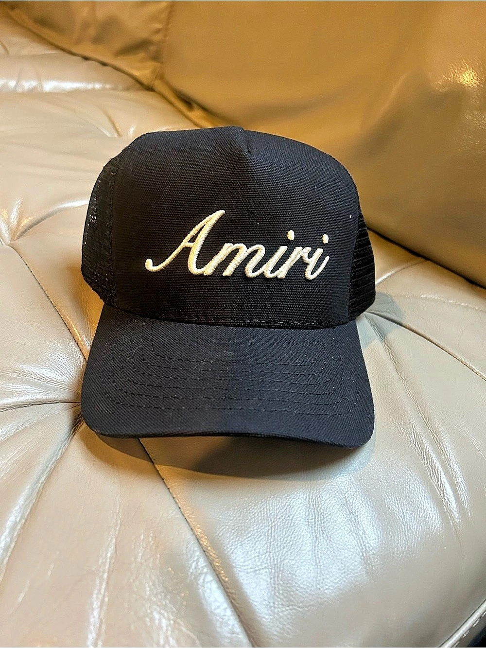 Amiri Core Logo Trucker Hat Black